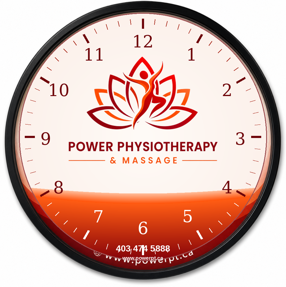 Power Physiotherapy clinic clock