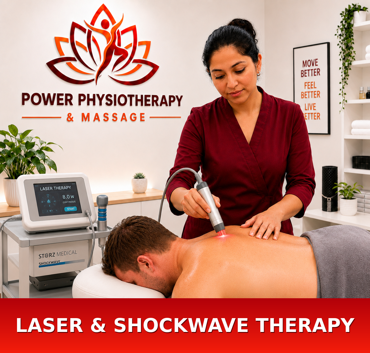 Shockwave and laser therapy service